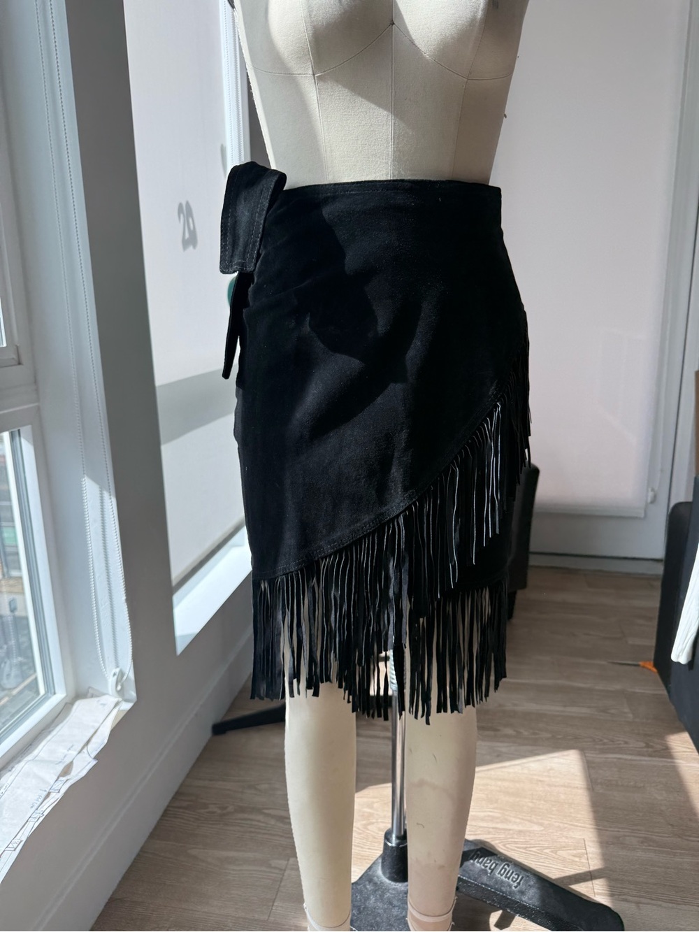 VINTAGE GENUINE SUEDE WESTERN SKIRT.